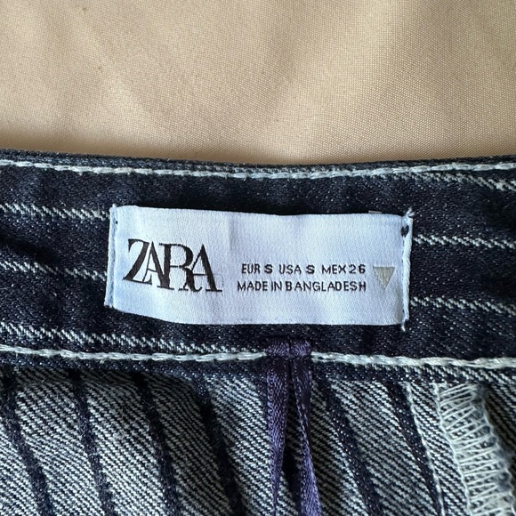 Zara Pin Striped Denim Corset Top - Picture 4 of 6
